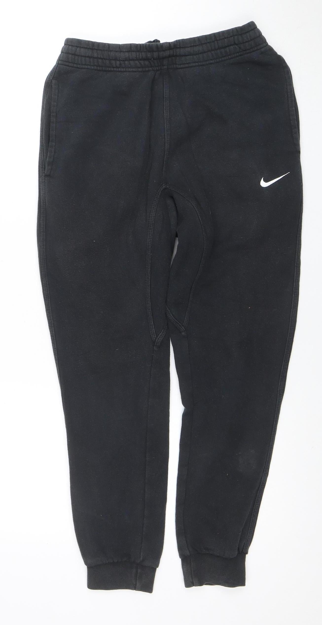 Nike Men's Black Jogger Sweatpants S Regular Fit Tapered Cotton Blend