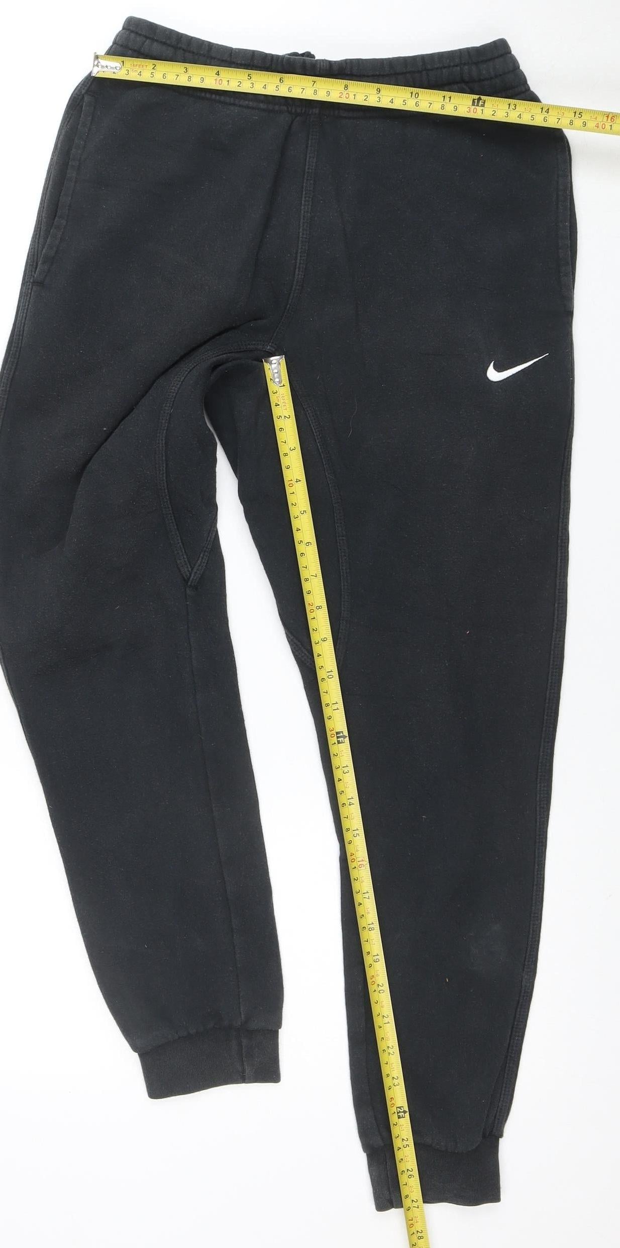 Nike Men's Black Jogger Sweatpants S Regular Fit Tapered Cotton Blend