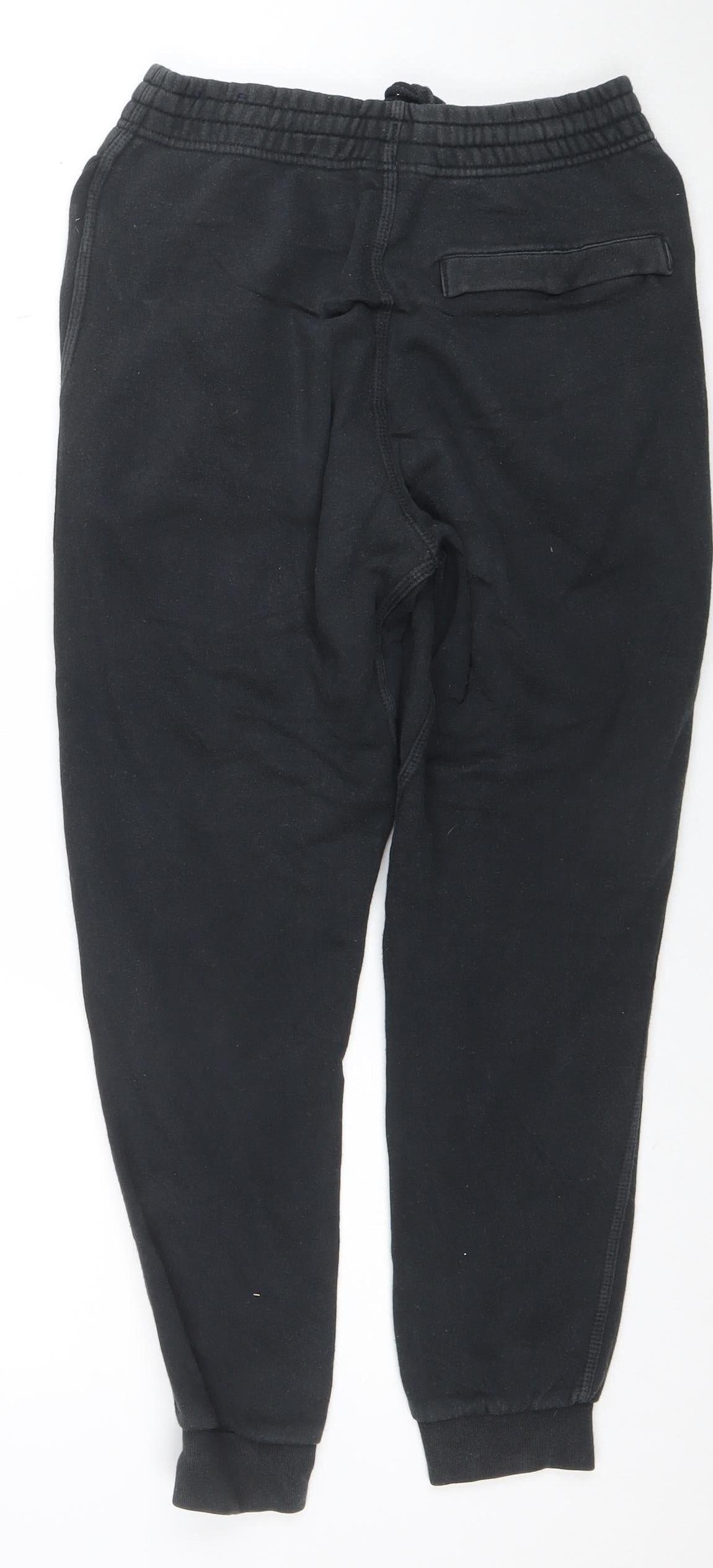 Nike Men's Black Jogger Sweatpants S Regular Fit Tapered Cotton Blend