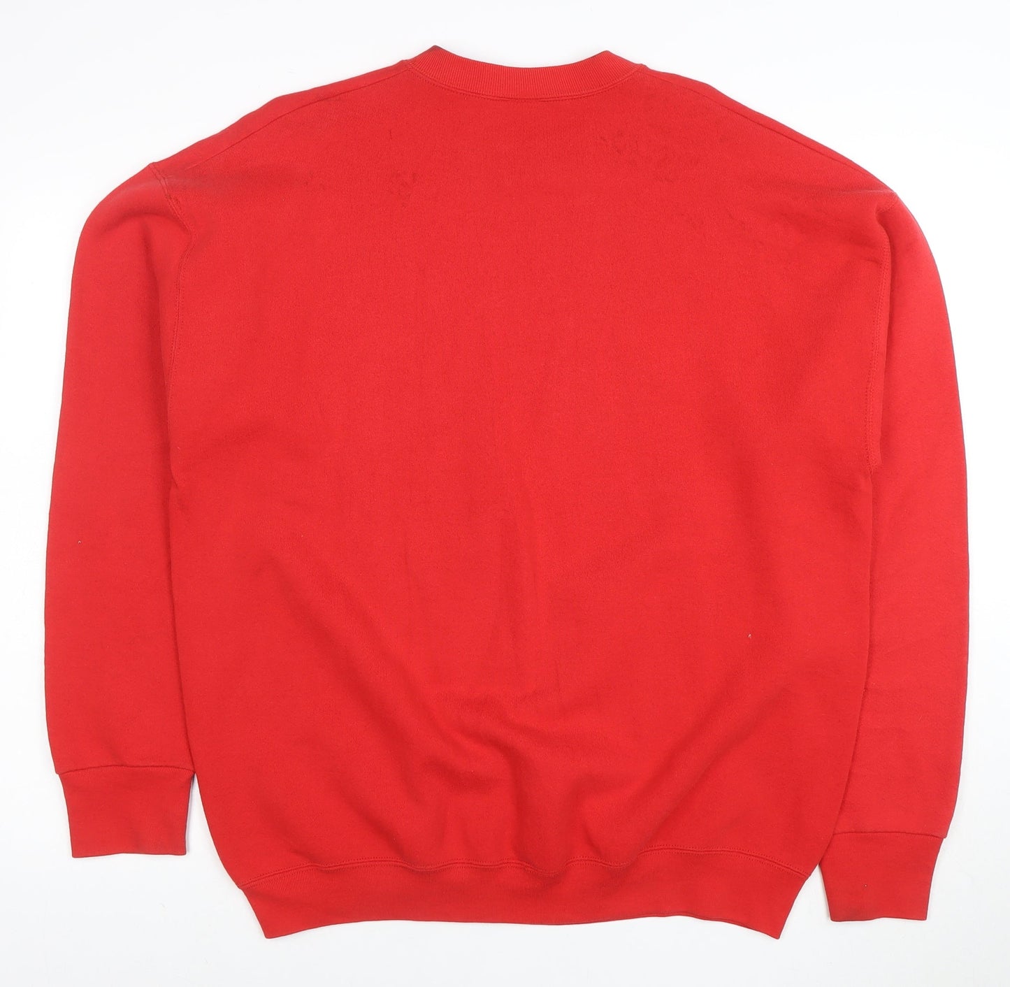 Fruit of the Loom Men’s Red XL Crew Neck Patriotic USA Graphic Sweatshirt