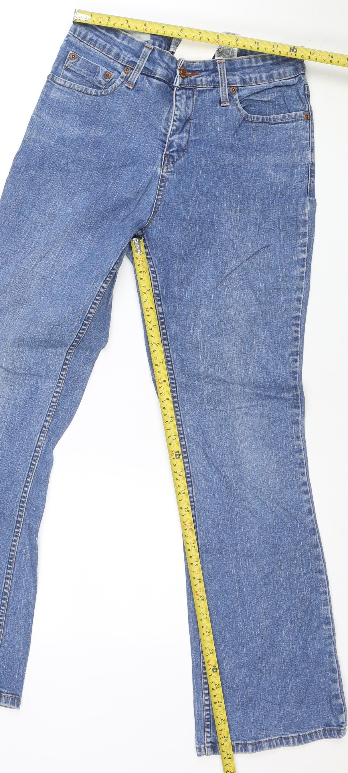 Levi Strauss Women's Blue Straight Leg Denim Jeans Size 8 Short