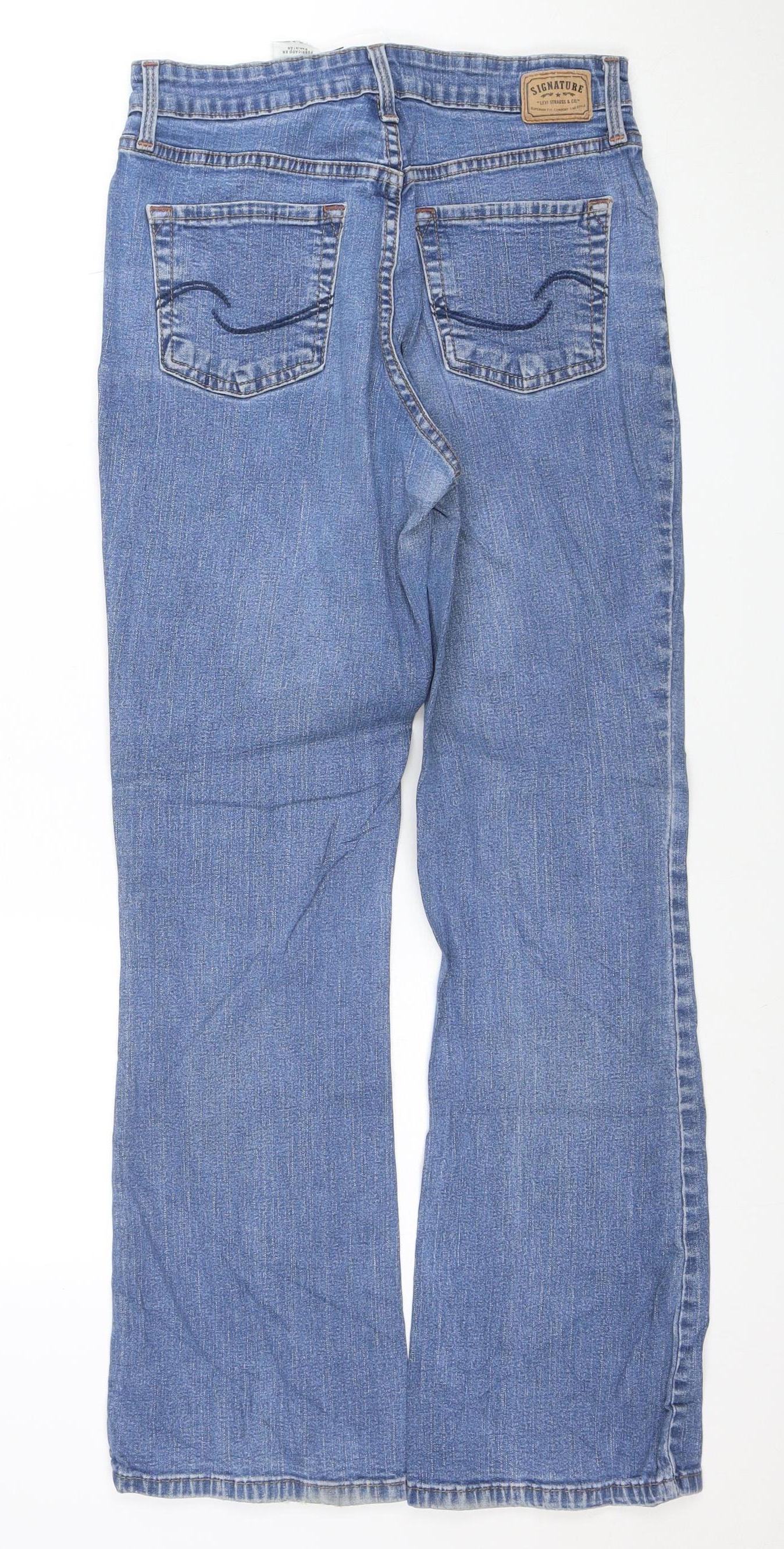 Levi Strauss Women's Blue Straight Leg Denim Jeans Size 8 Short