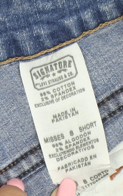 Levi Strauss Women's Blue Straight Leg Denim Jeans Size 8 Short
