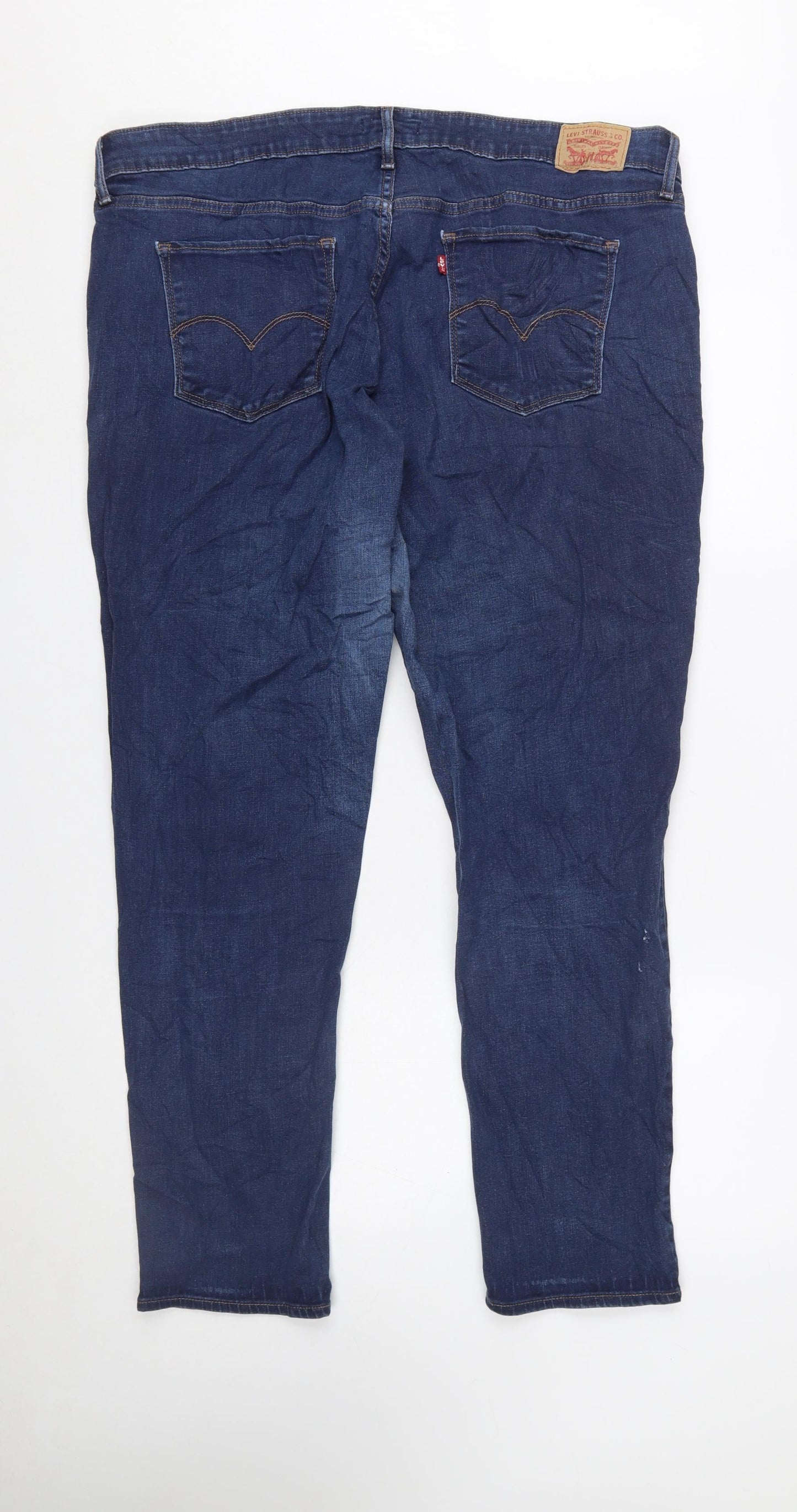 Levi's Women's Blue 711 Skinny Jeans Size 24W Plus Denim Mid Rise