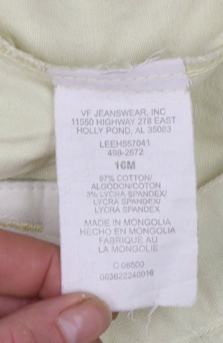 Lee Women's Beige Twill Stretch Capri Trousers Size 16