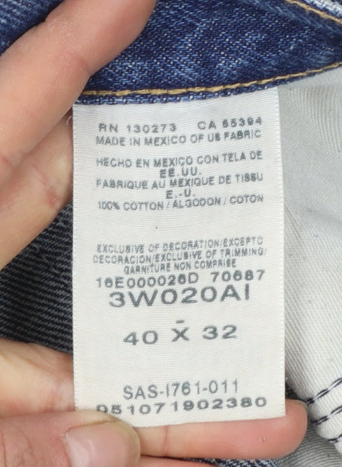 Wrangler Riggs Workwear Men's Blue 40x32 Straight Leg Jeans
