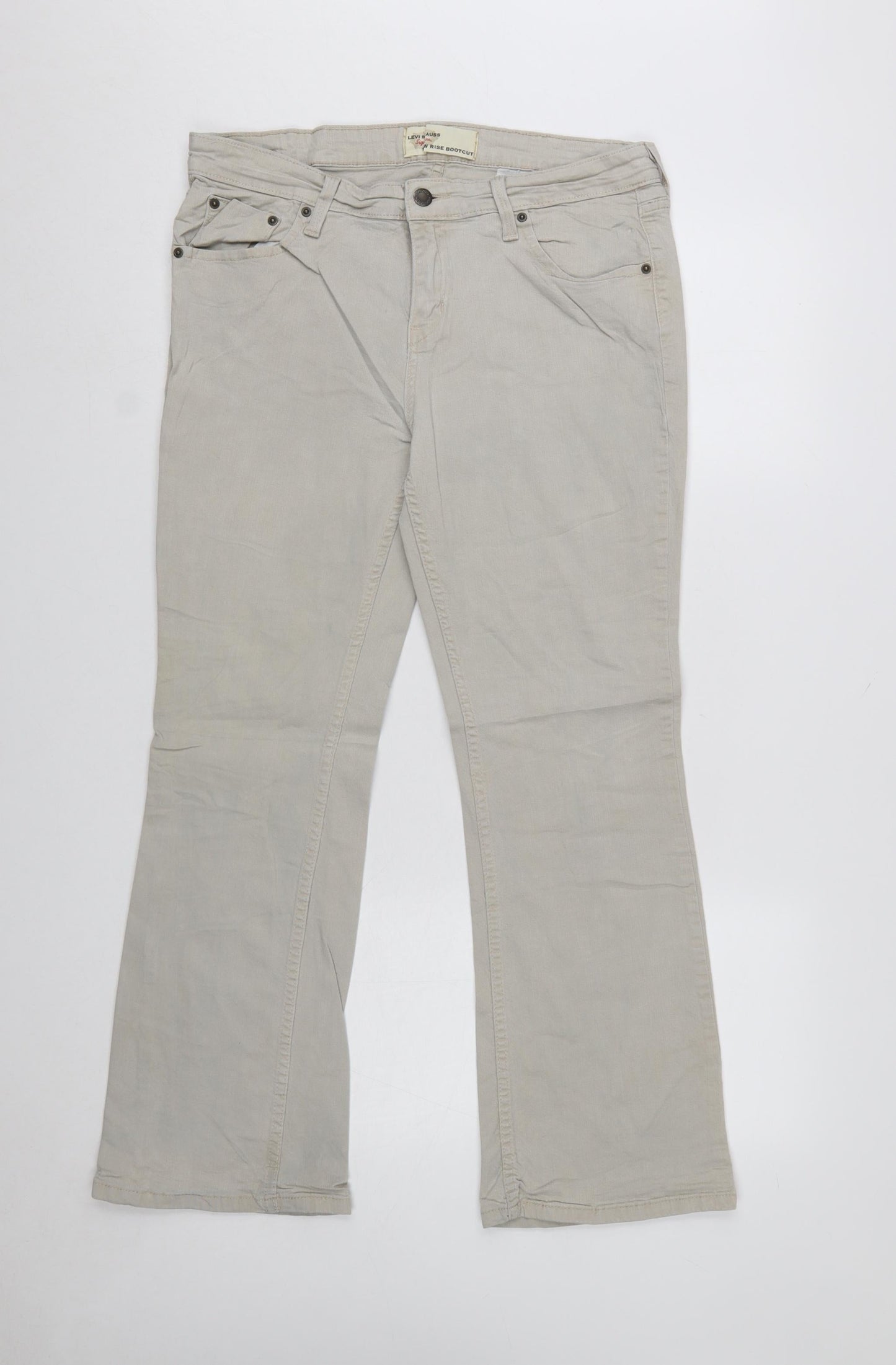 Levi Strauss Women's Beige Low Rise Bootcut Jeans Size 12