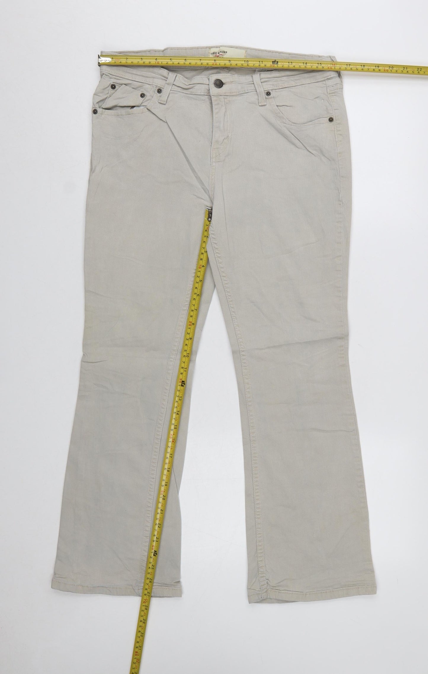 Levi Strauss Women's Beige Low Rise Bootcut Jeans Size 12