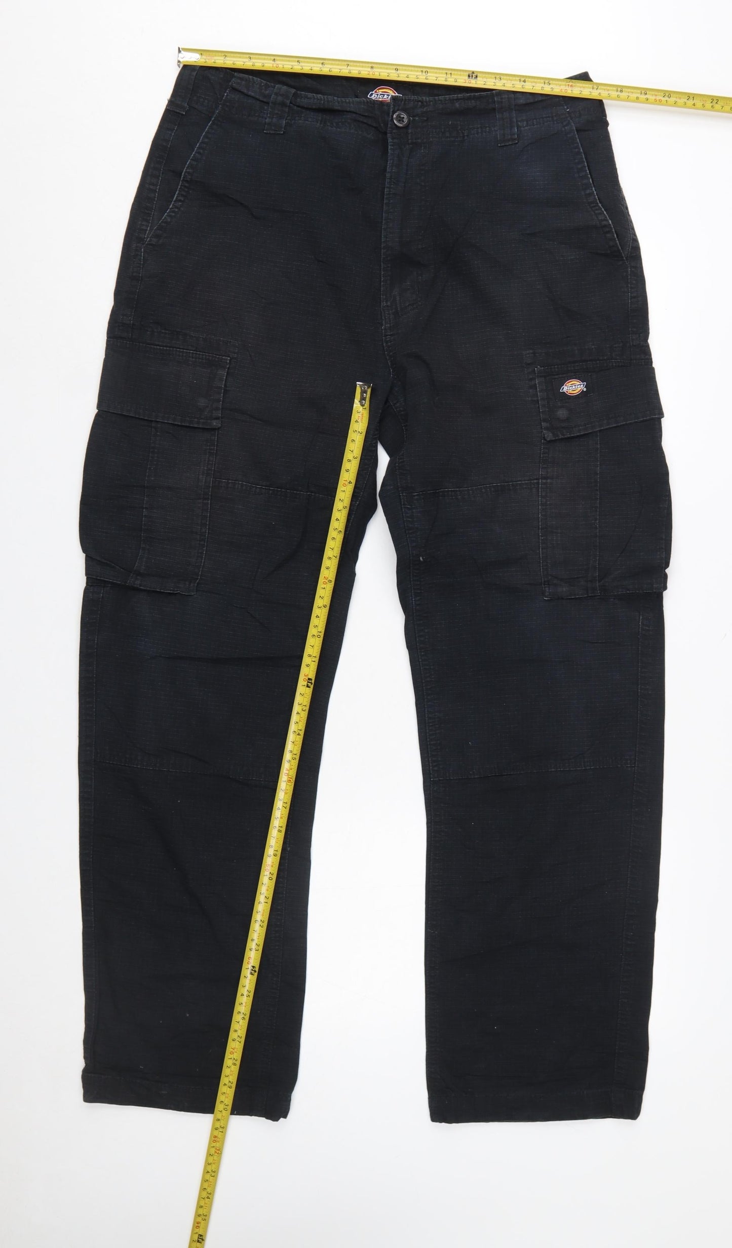 Dickies Men's Black Cargo Workwear Trousers W31 Regular Cotton Blend