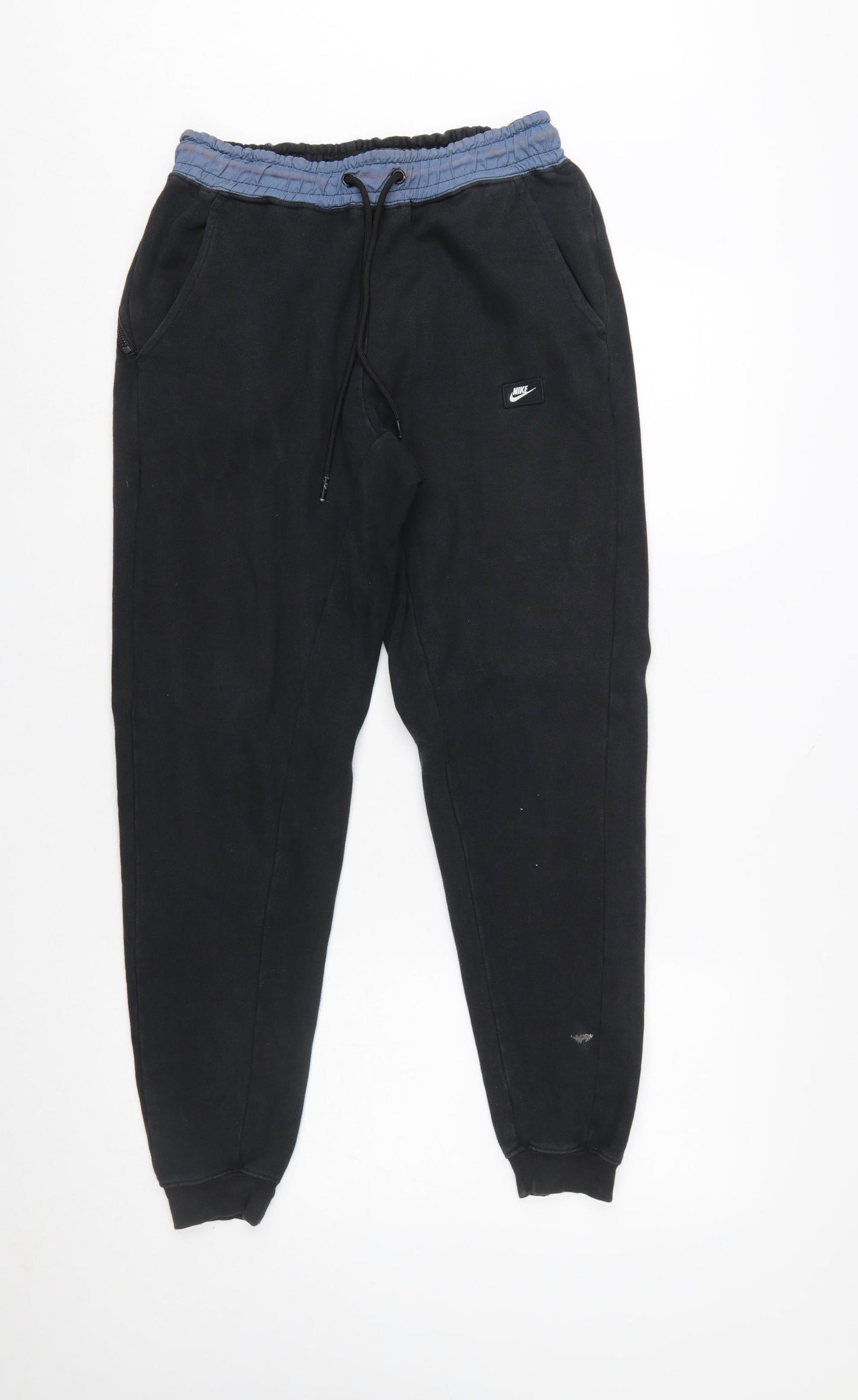Nike Men's Black Jogger Sweatpants S Elastic Waist Fleece