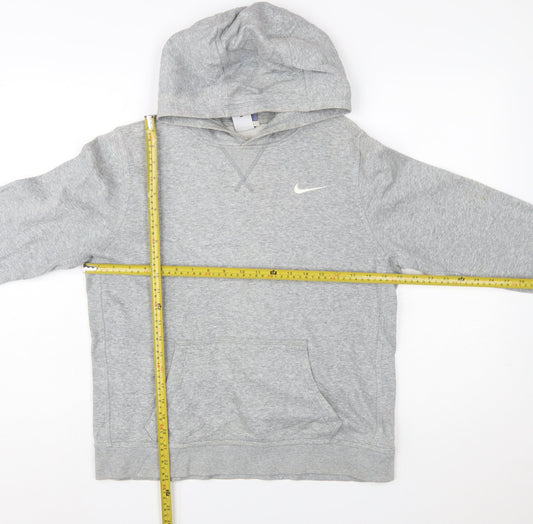 Nike Boys Grey Pullover Hoodie XL 13-15 Years Cotton Blend Casual
