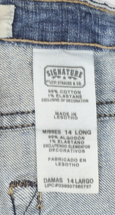 Levi Strauss Women Blue Bootcut Low Rise Jeans Size 14