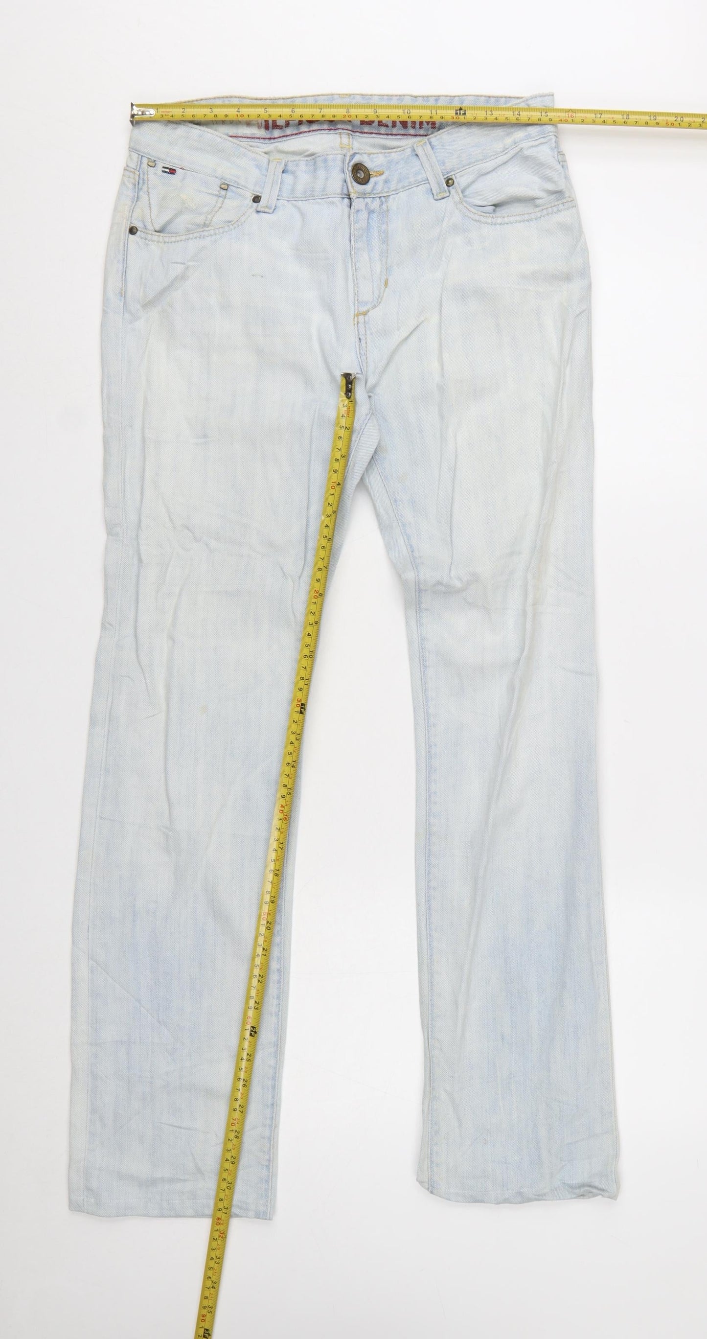 Tommy Hilfiger Men's Light Blue Straight Fit Denim Jeans W32 L34