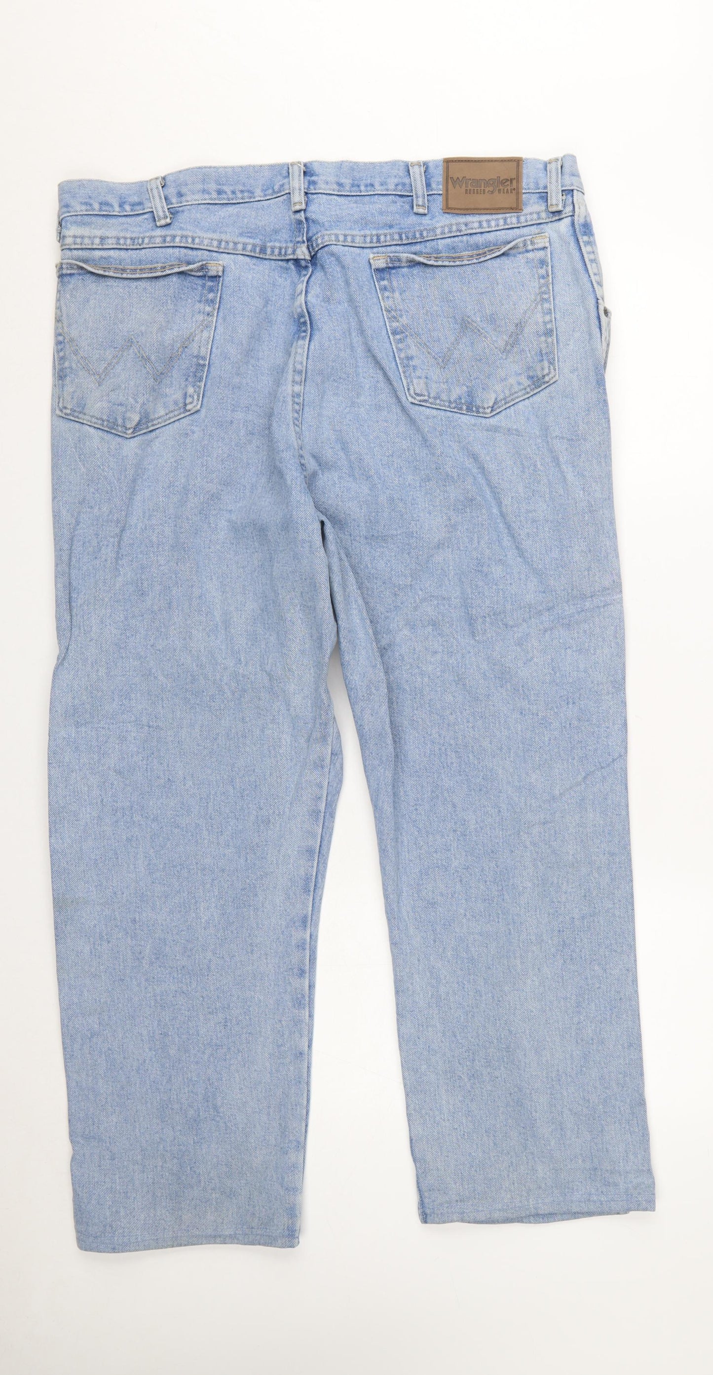 Wrangler Mens Blue Straight Leg Denim Jeans 40W 30L Regular Fit