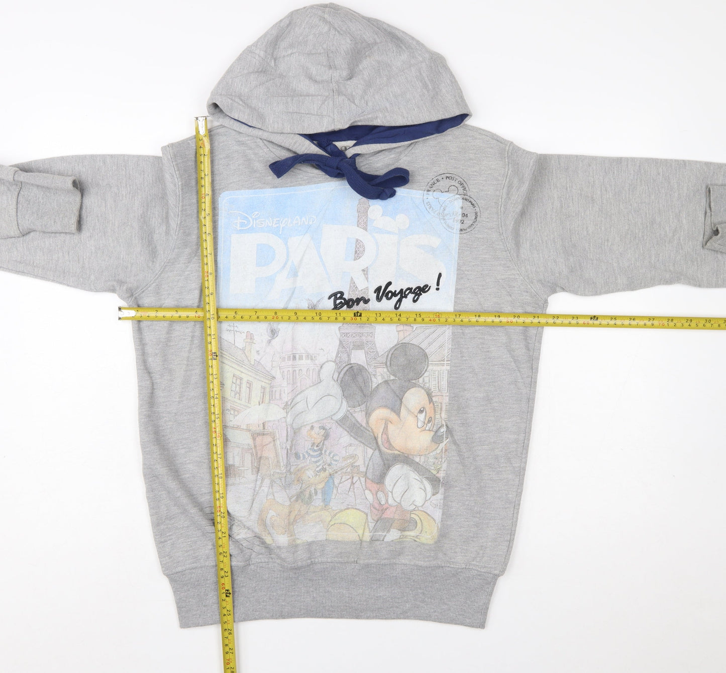 Disneyland Paris Womens Grey Small Pullover Hoodie Mickey Graphic