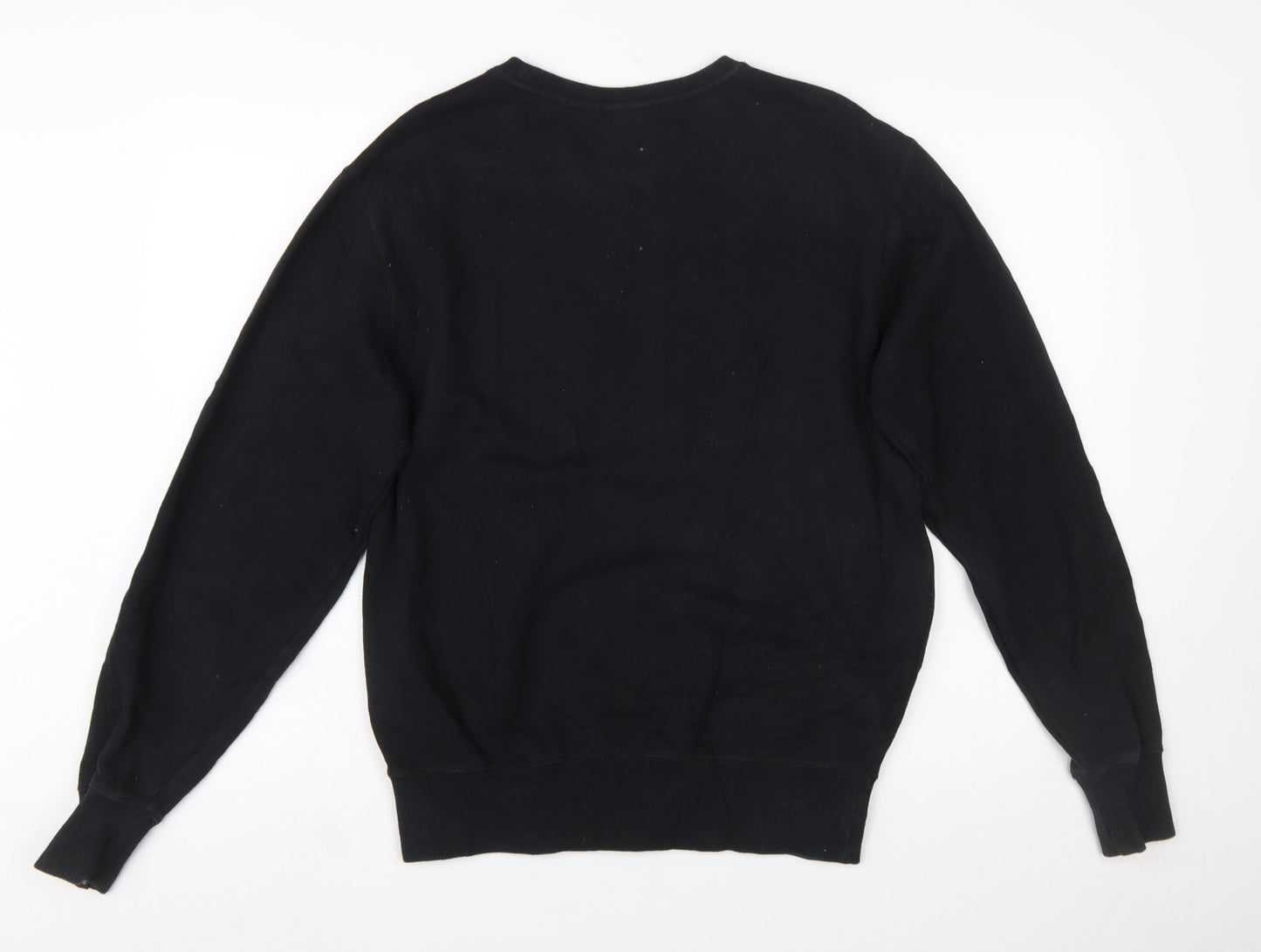 Ellesse Men's Black Pullover Sweatshirt Medium Logo Crew Neck