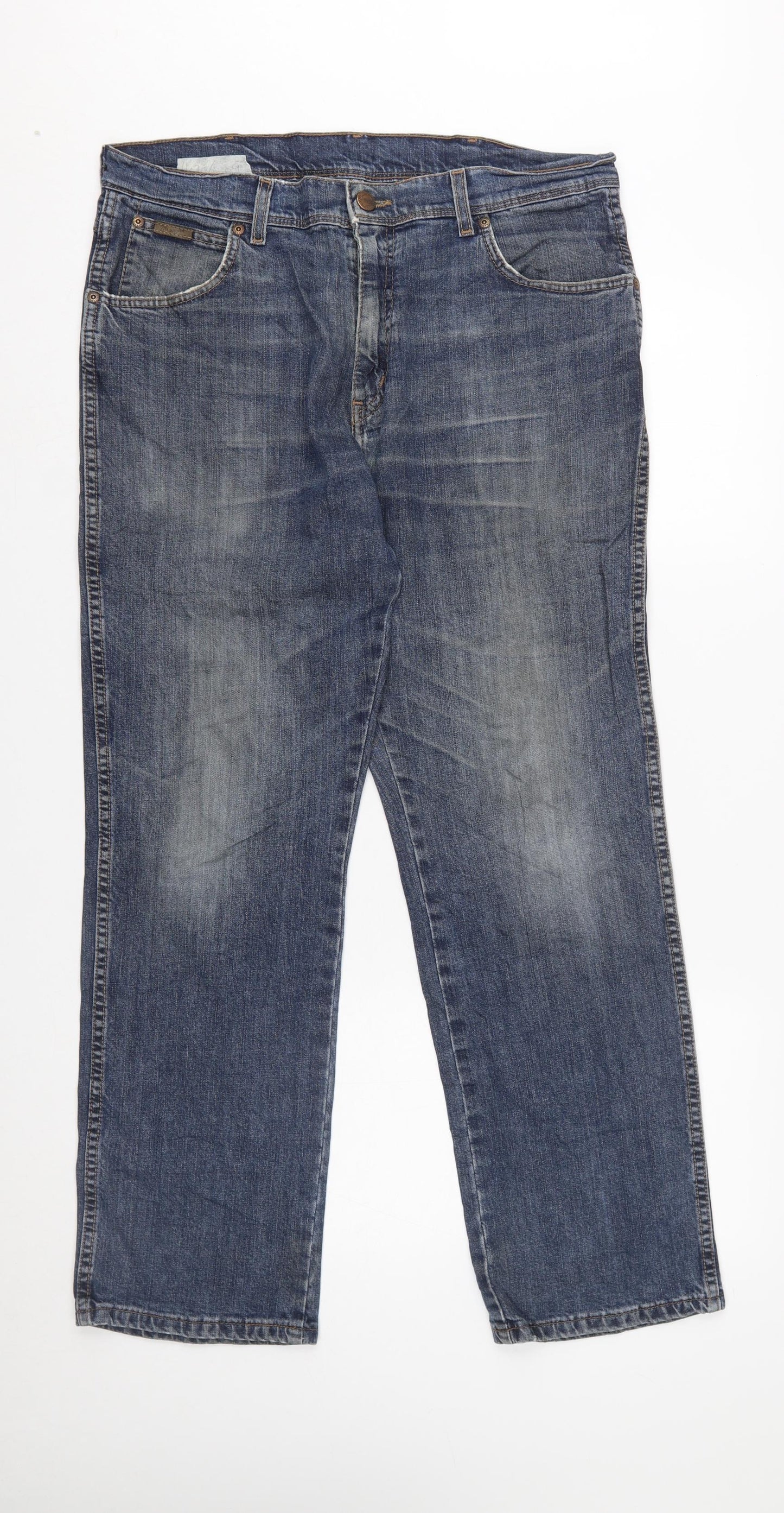 Wrangler Men's Blue Texas Stretch Regular Straight Jeans W35 L30