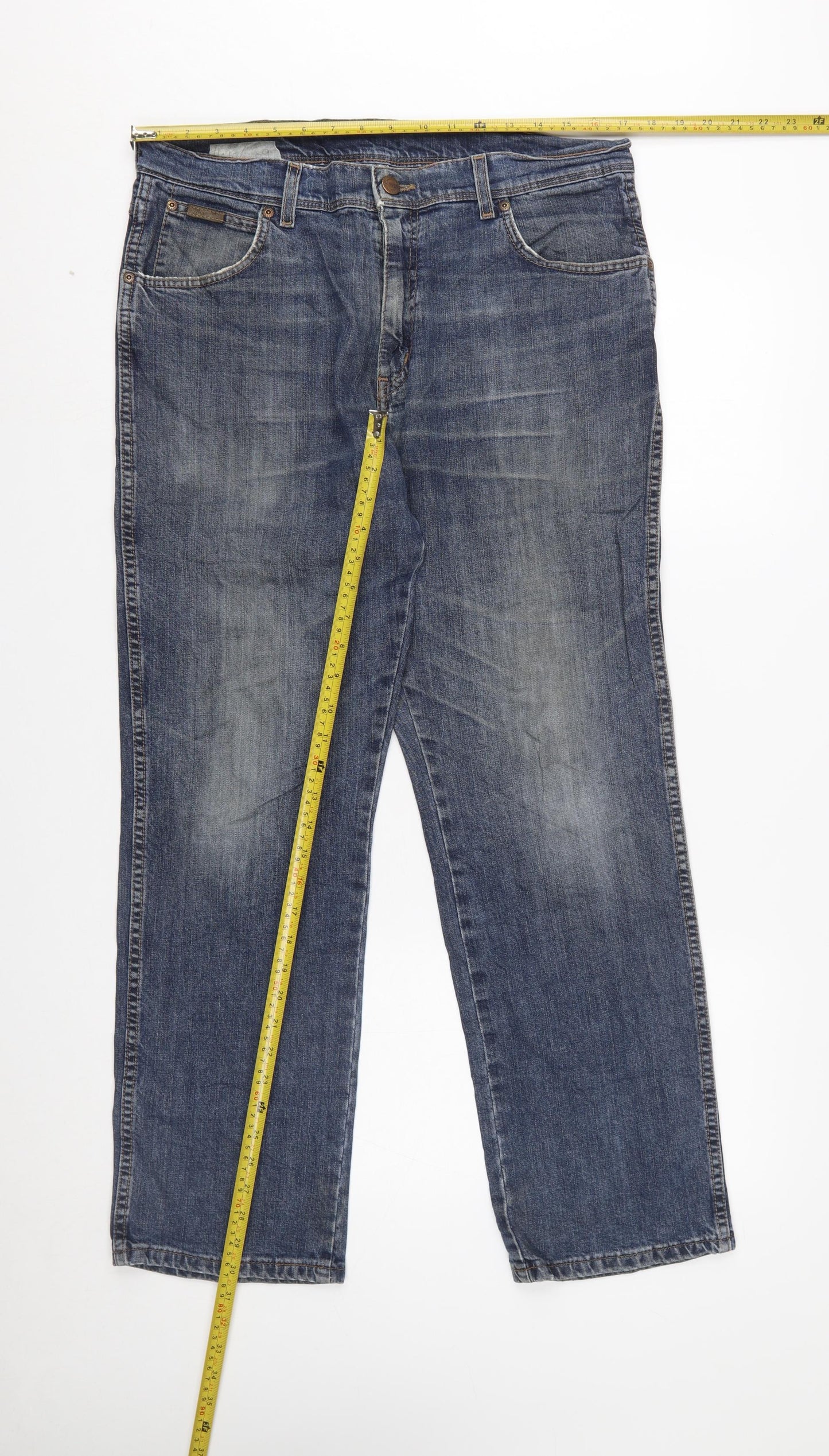 Wrangler Men's Blue Texas Stretch Regular Straight Jeans W35 L30