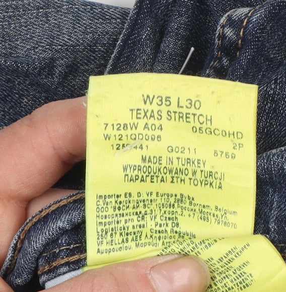 Wrangler Men's Blue Texas Stretch Regular Straight Jeans W35 L30