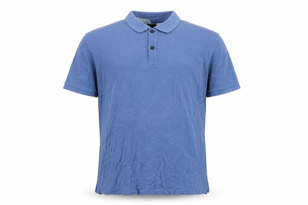 Hugo Boss Men's Blue Pima Cotton Polo Shirt Size L Classic Fit