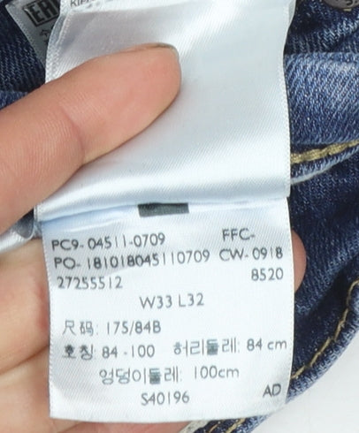 Levi's Men’s Blue 511 Slim Fit Straight Denim Jeans W33 L32