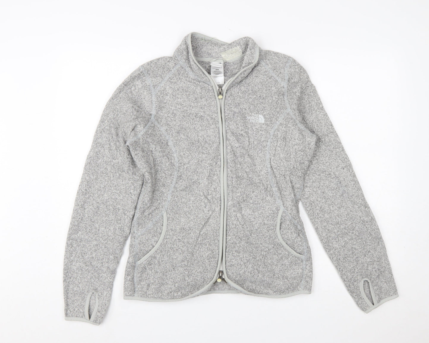 The North Face Womens Grey Fleece Full Zip Jacket Size M