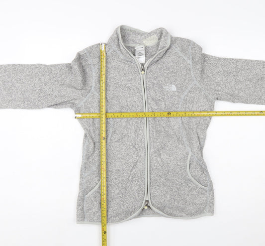 The North Face Womens Grey Fleece Full Zip Jacket Size M