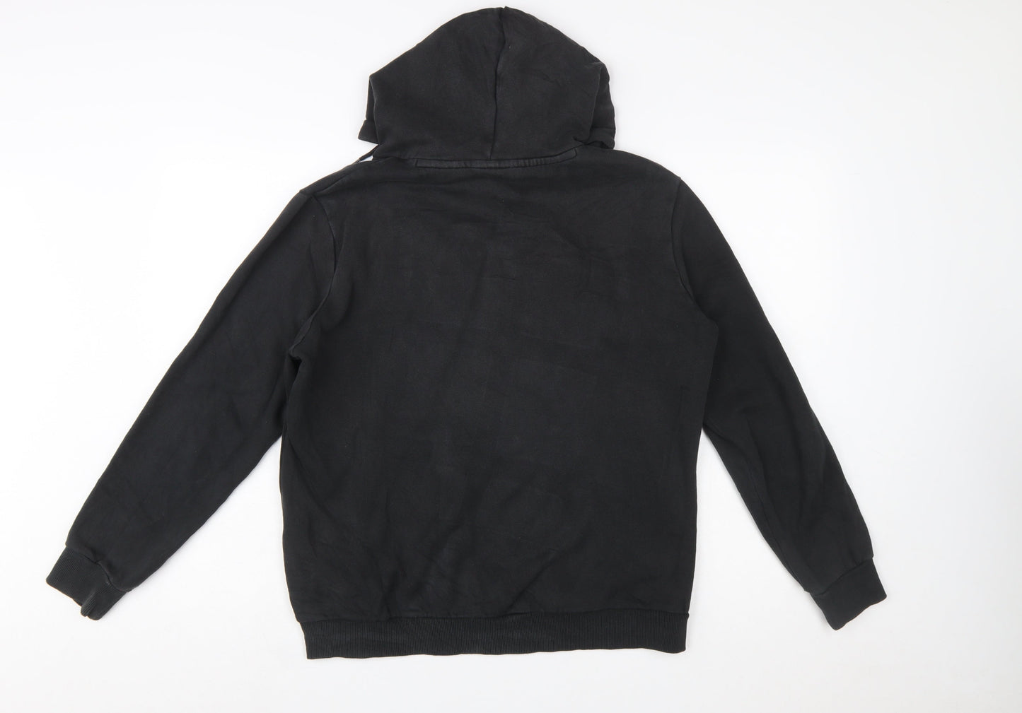 Puma Men's Black Pullover Hoodie Size M Logo Fleece Sweatshirt