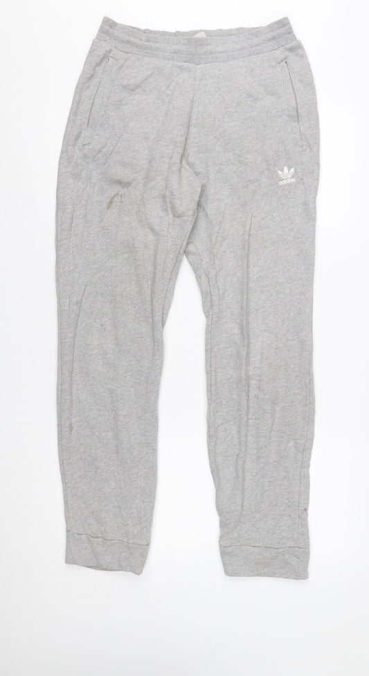 Adidas Men's Grey Jogger Sweatpants M Regular Fit Tapered