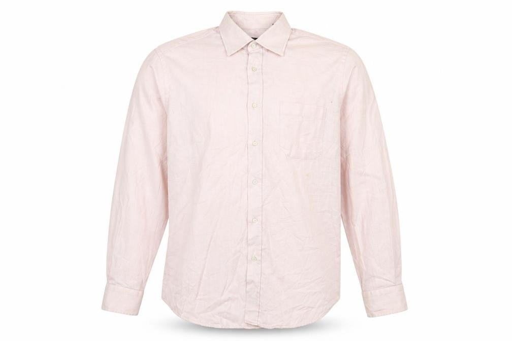 Hugo Boss Men's Pink 100% Cotton Long Sleeve Regular Fit Shirt 17 43