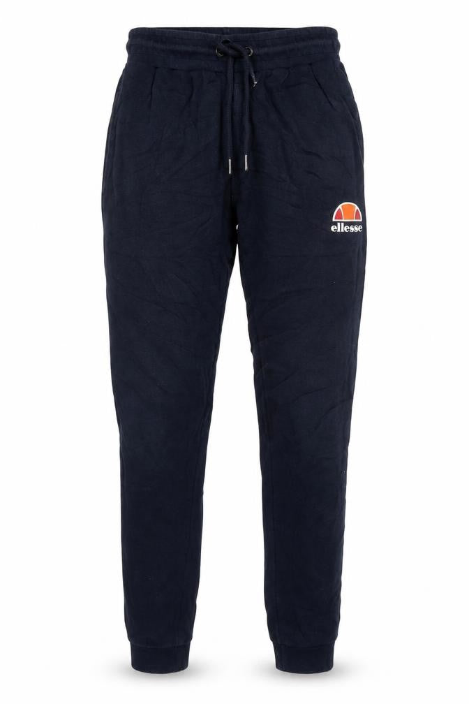 Ellesse Men Navy Blue Small Jogger Sweatpants with Logo and Pockets