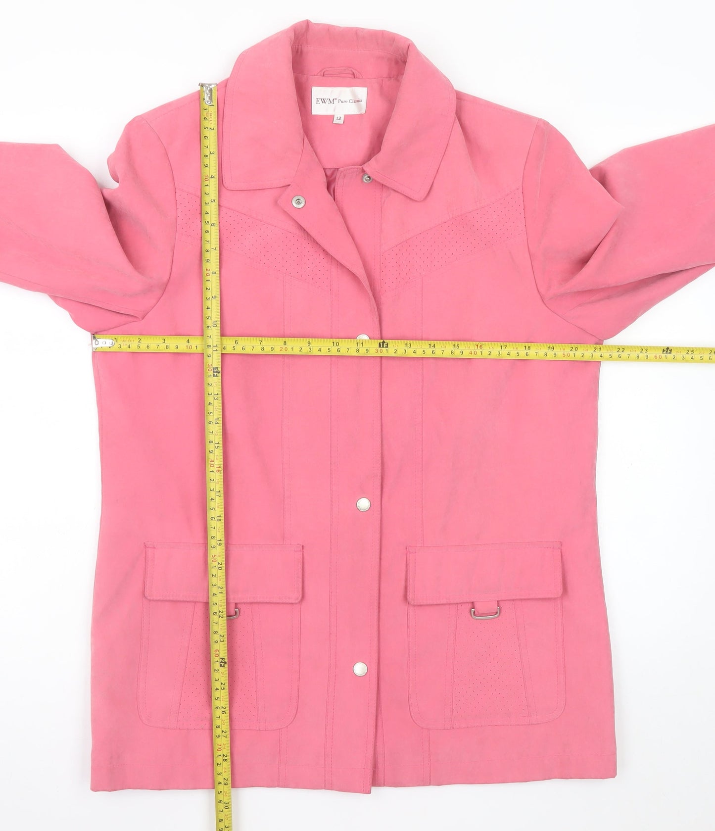 EWM Pure Classics Pink Long Sleeve Single-Breasted Blazer Size 12