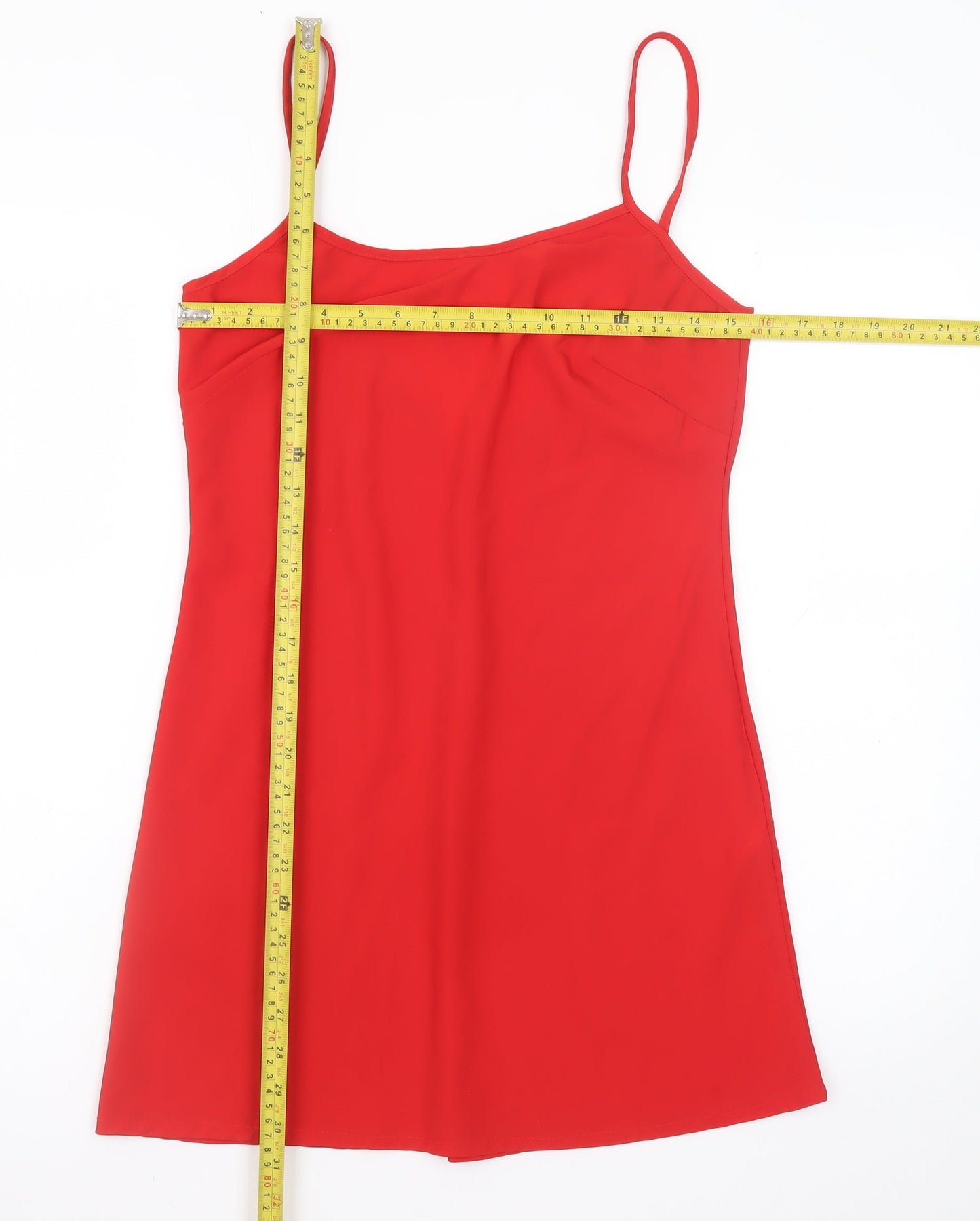 ASOS Women’s Red Size 10 Cami Chemise Nightwear Satin Finish