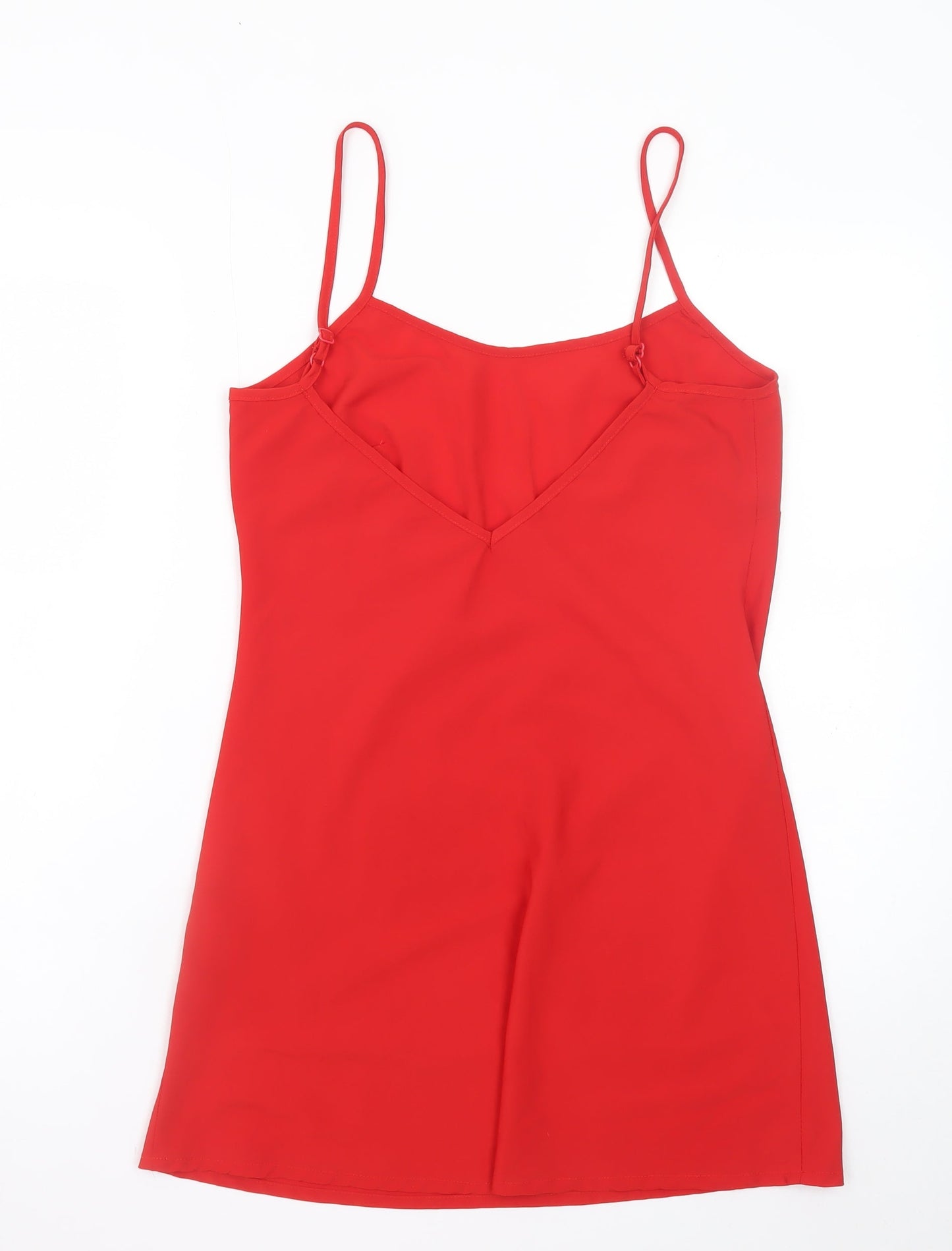 ASOS Women’s Red Size 10 Cami Chemise Nightwear Satin Finish
