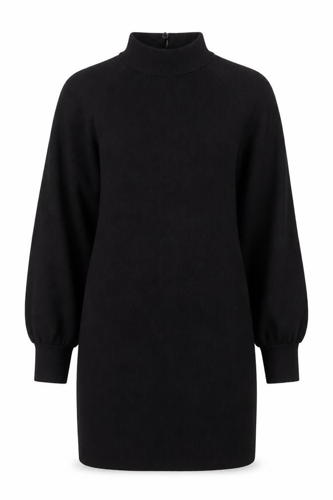 New Look Women's Black Size 8 Bodycon Knit High Neck Dress