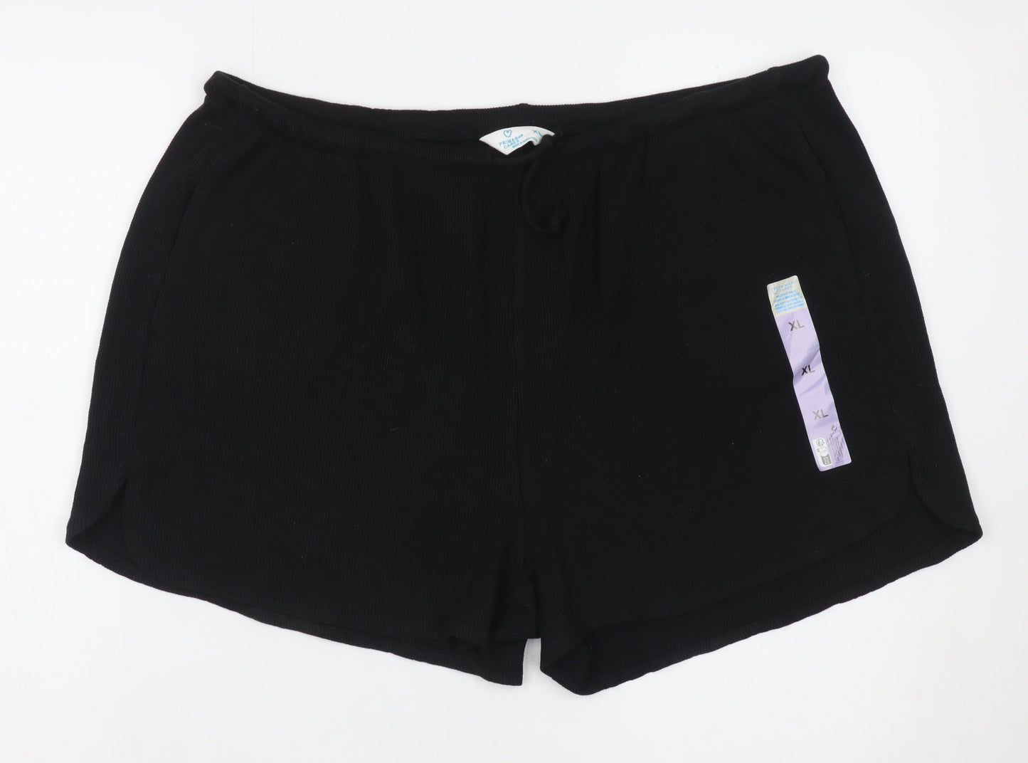 Primark Women’s Black XL Sweat Shorts Drawstring Comfort Fit