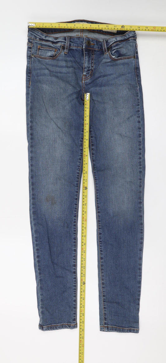 Eunina Womens Blue Skinny Jeans Size 7 Stretch Denim Mid Rise