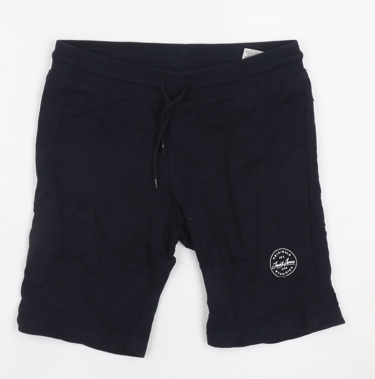 Jack & Jones Teens Black Sweat Shorts Regular Fit Drawstring Waist