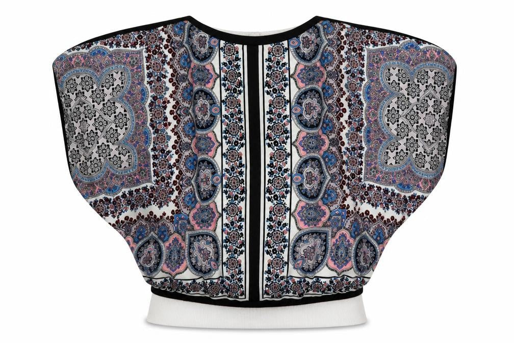 Oasis Women's Multicoloured Paisley Tunic Blouse S Bohemian Style