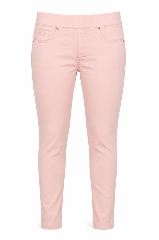 Front view of Denim Co Women Pink Skinny Jeans, size 6, Stretch Cotton Blend