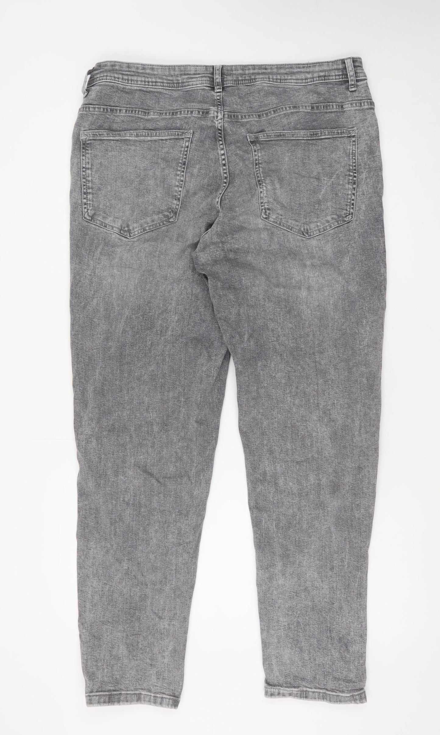 Denim Co Men Grey Slim Fit Jeans W36 L30 Straight Denim
