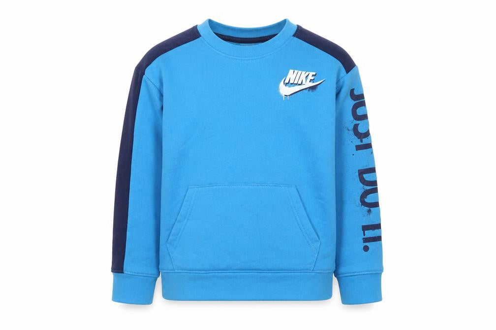 Nike Boys Blue Crew Neck Sweatshirt 6-7 Years Just Do It Graphic