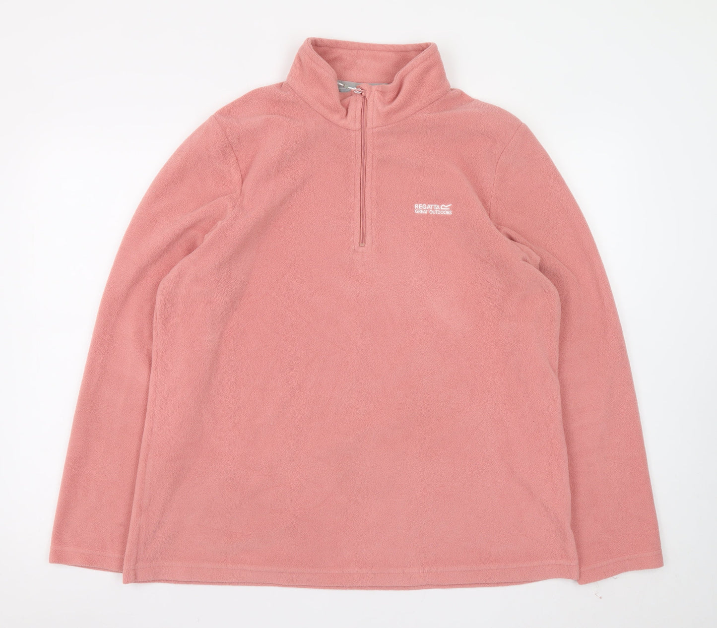 Regatta Women’s Pink Fleece Pullover Sweatshirt UK 18 1/4 Zip Polyester