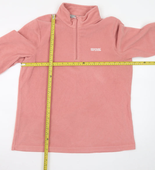Regatta Women’s Pink Fleece Pullover Sweatshirt UK 18 1/4 Zip Polyester