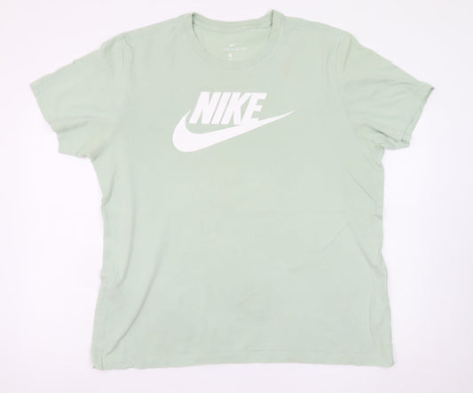 Nike Men’s Green XL Crew Neck Graphic Logo Sports T-Shirt