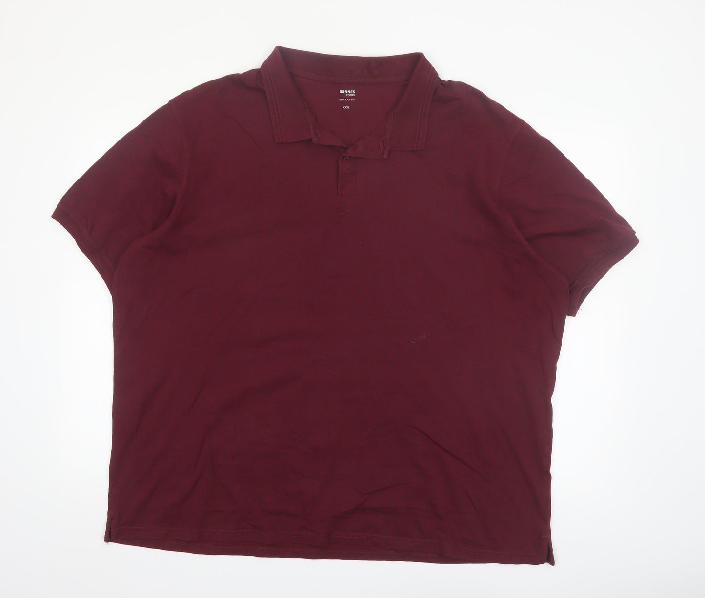 Dunnes Stores Men's Red 3XL Regular Fit Cotton Polo Shirt