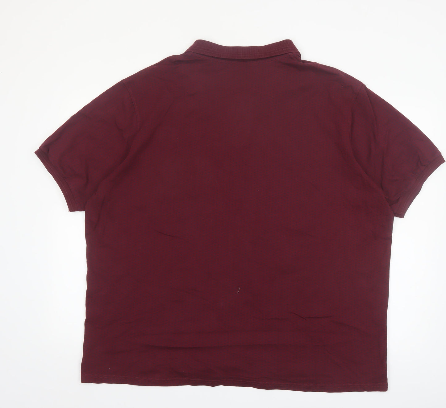 Dunnes Stores Men's Red 3XL Regular Fit Cotton Polo Shirt