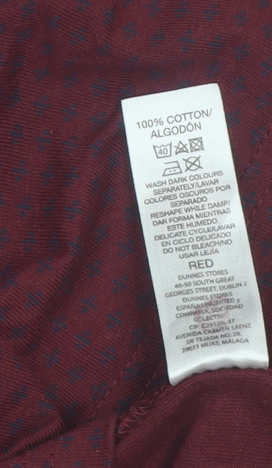 Dunnes Stores Men's Red 3XL Regular Fit Cotton Polo Shirt