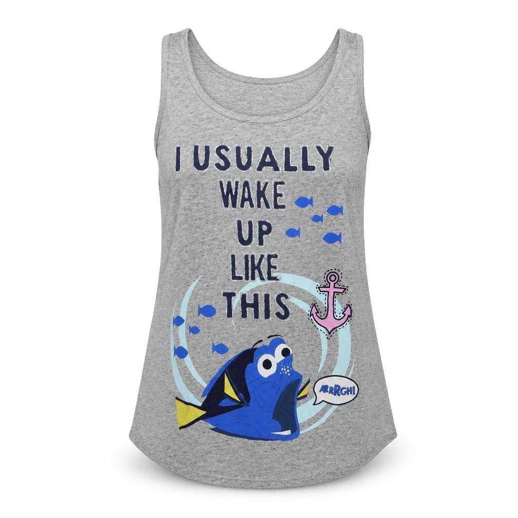 Disney Women’s Grey Finding Dory Cami Nightshirt Size 6 Sleeveless