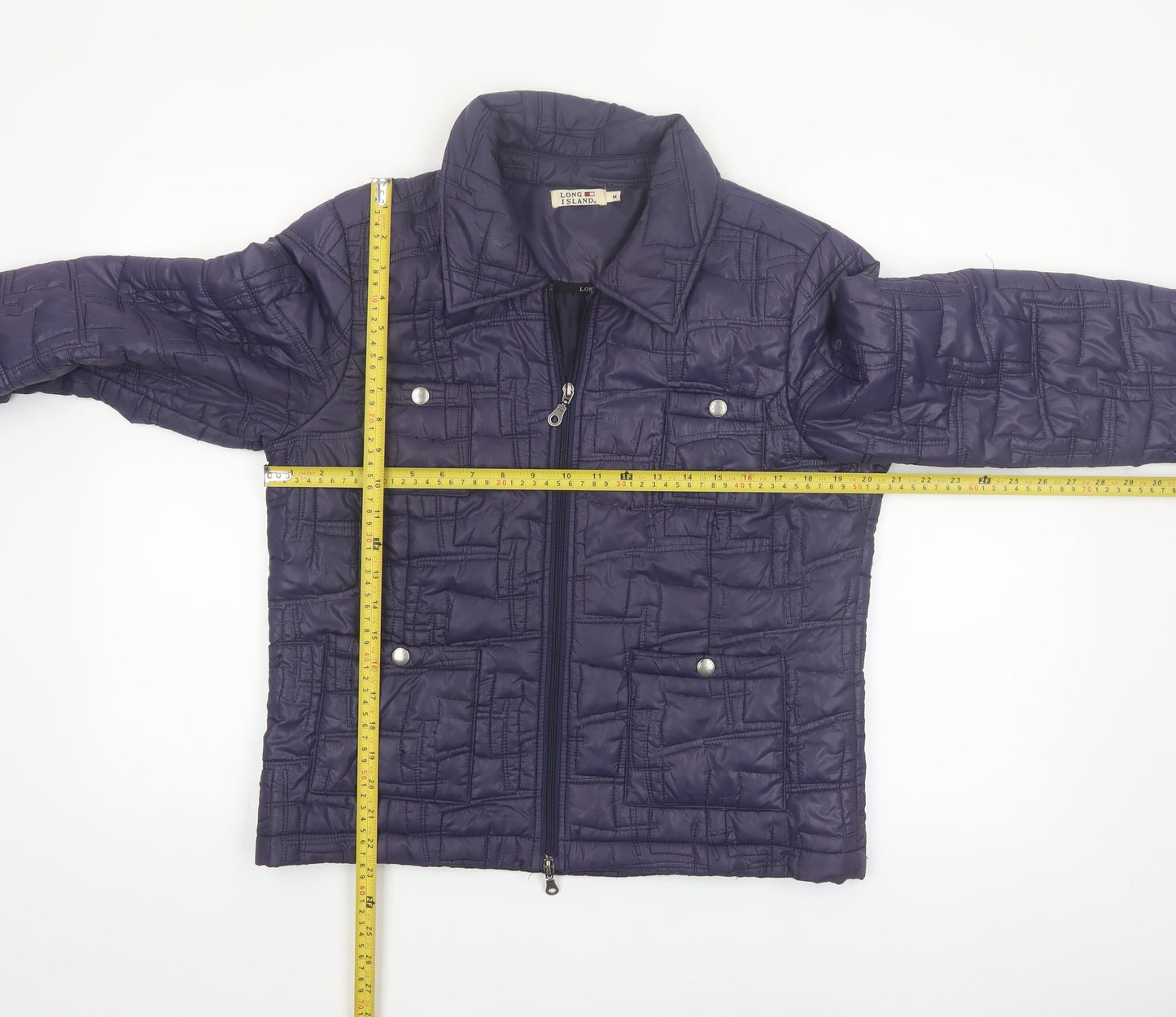 Long Island Women’s Blue Quilted Polyester Jacket Size M